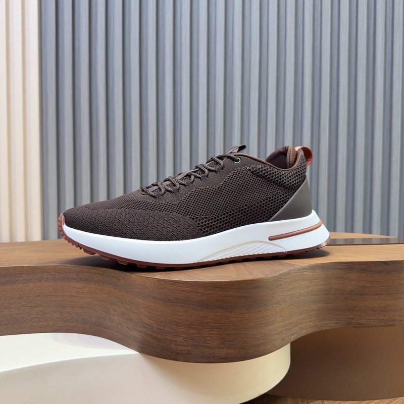 Loro Piana 메쉬 가죽 캐주얼 운동화 남성용 001-278417