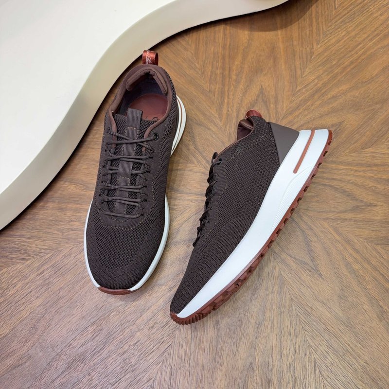 Loro Piana 메쉬 가죽 캐주얼 운동화 남성용 001-278417