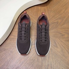 Loro Piana 메쉬 가죽 캐주얼 운동화 남성용 001-278417