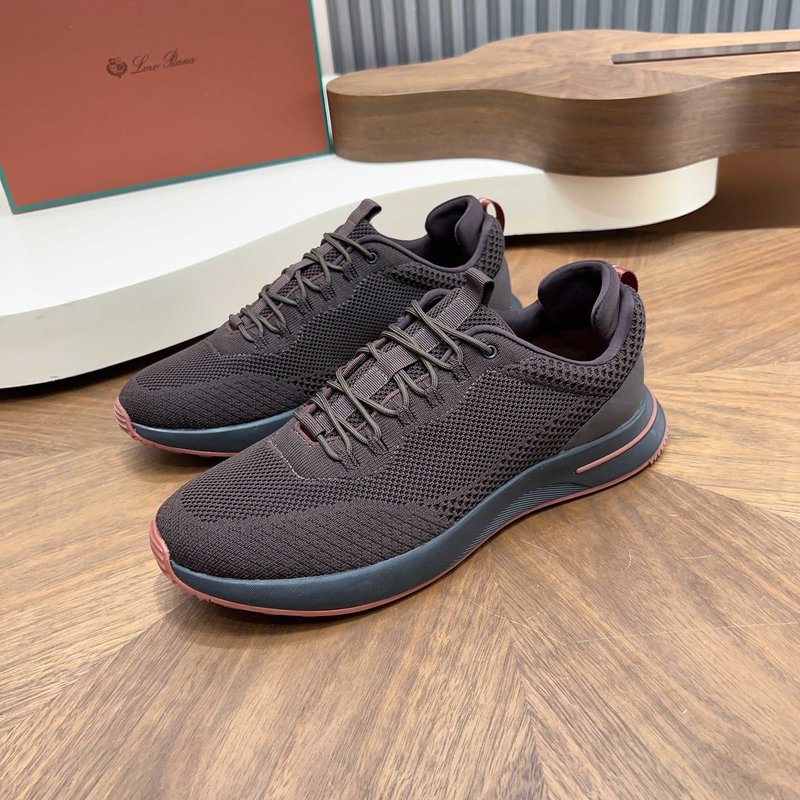 Loro Piana 메쉬 가죽 캐주얼 운동화 남성 001-278420