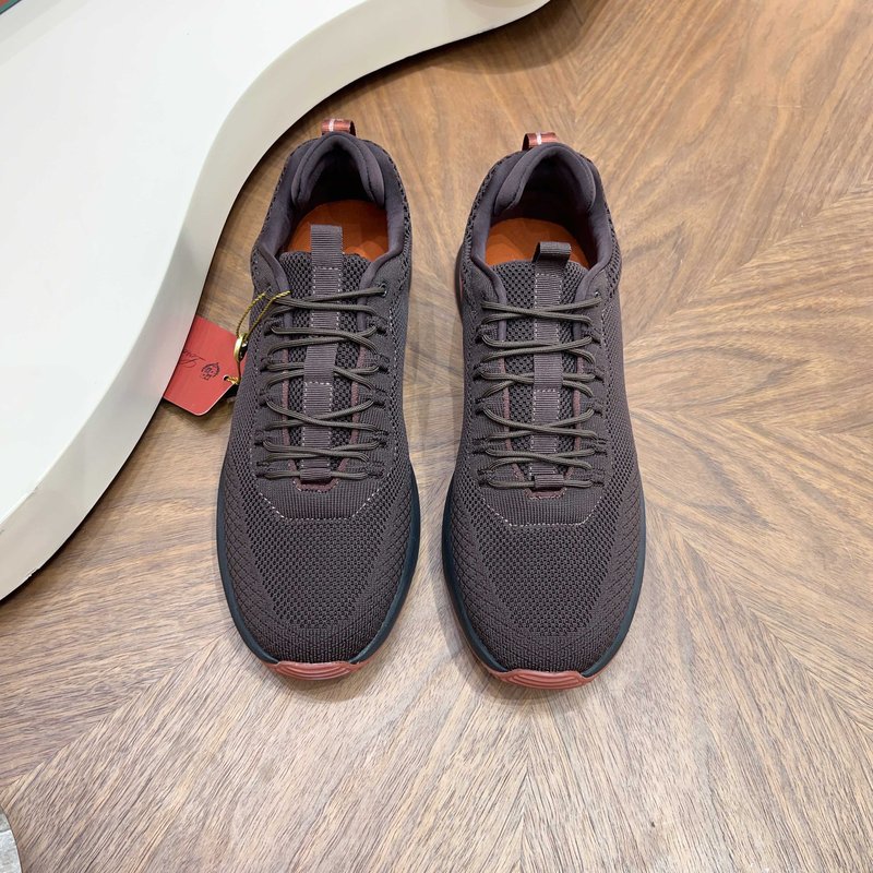 Loro Piana 메쉬 가죽 캐주얼 운동화 남성 001-278420