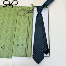 GUCCI 클래식 작은 G 로고 자카드 실크 넥타이 001-278437