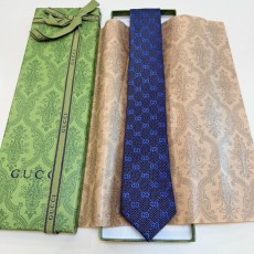 GUCCI 클래식 미니 G 로고 자카드 실크 넥타이 001-278439