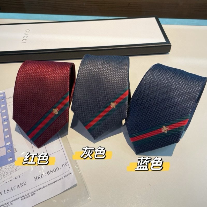 구찌 벌 패턴 웨빙 스트라이프 넥타이 001-278449