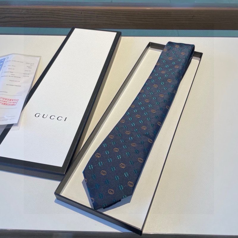 GUCCI GG 로고 프린트 실크 넥타이 001-278455