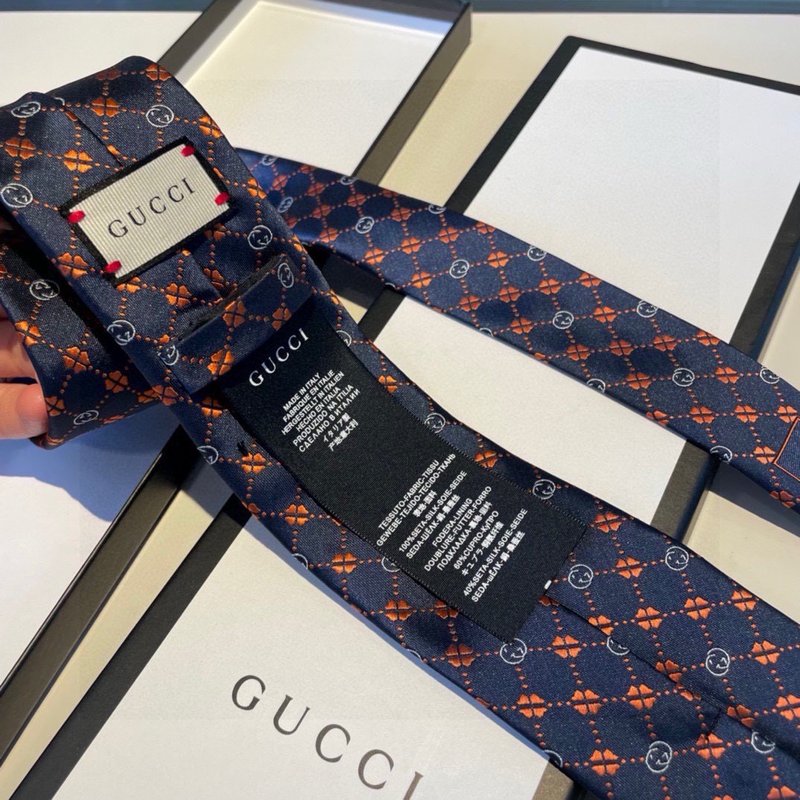 GUCCI GG 로고 프린트 실크 넥타이 001-278455
