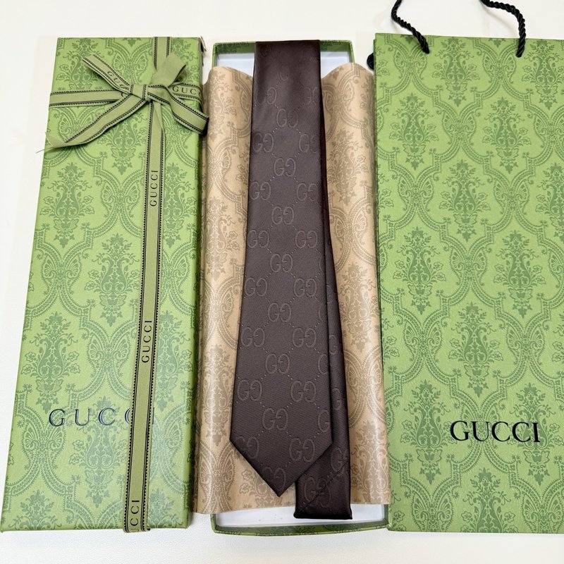 GUCCI 로고 라벨 넥타이 001-278488