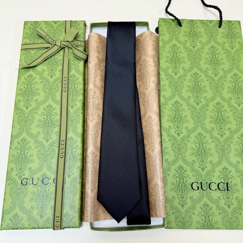 GUCCI 로고 라벨 넥타이 001-278488