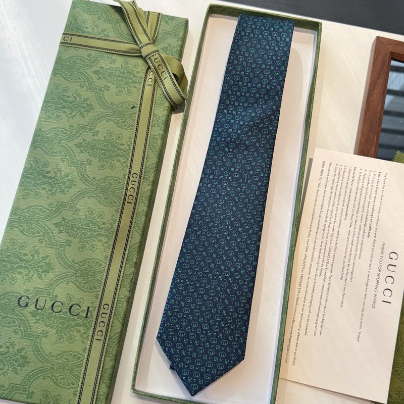 GUCCI GG 로고 프린트 실크 넥타이 001-278491