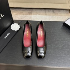 샤넬 더블 C 자수 투톤 스틸레토 힐 001-278514