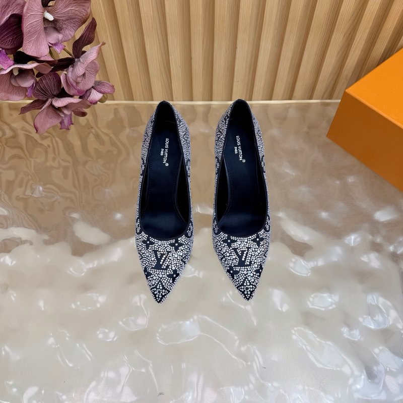 LV 그물망 플랫폼 하이힐 샌들 001-278610