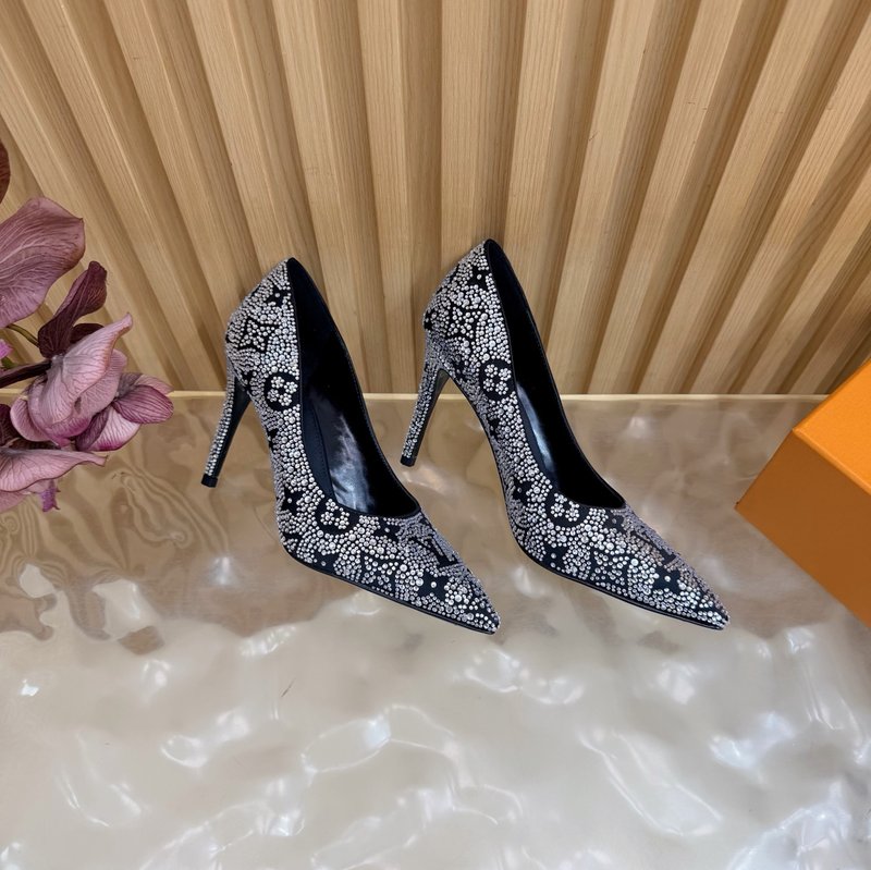 LV 그물망 플랫폼 하이힐 샌들 001-278610