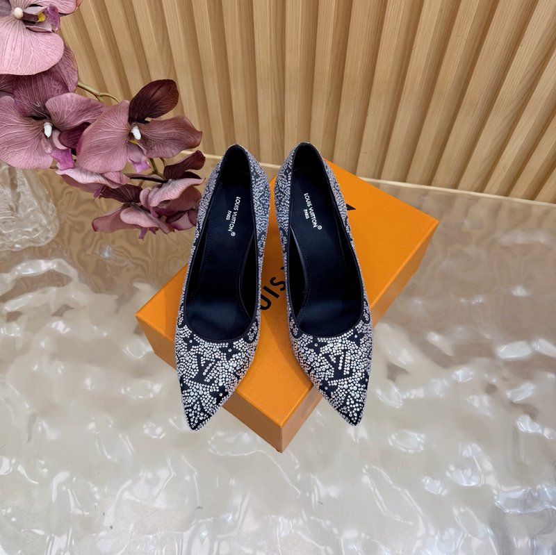 LV 그물망 플랫폼 하이힐 샌들 001-278610