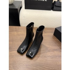 스트레치 소가죽 스퀘어토 숏부츠 001-278636