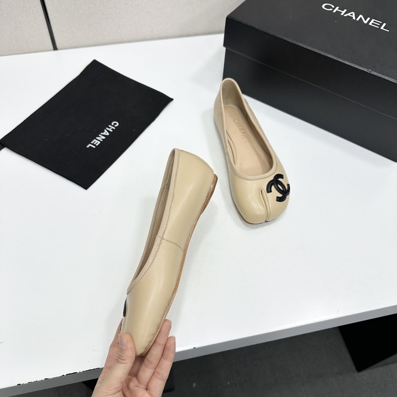 샤넬 분할 발레리나 플랫 슈즈 001-278659