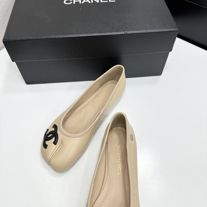 샤넬 분할 발레리나 플랫 슈즈 001-278659
