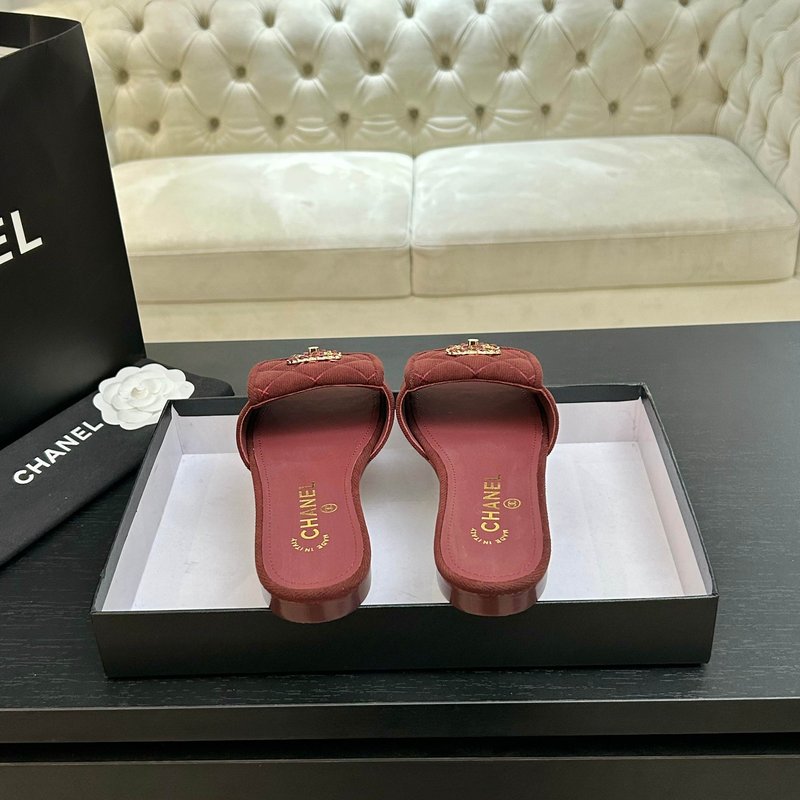 샤넬 더블 C 로고 일자 슬리퍼 001-278670