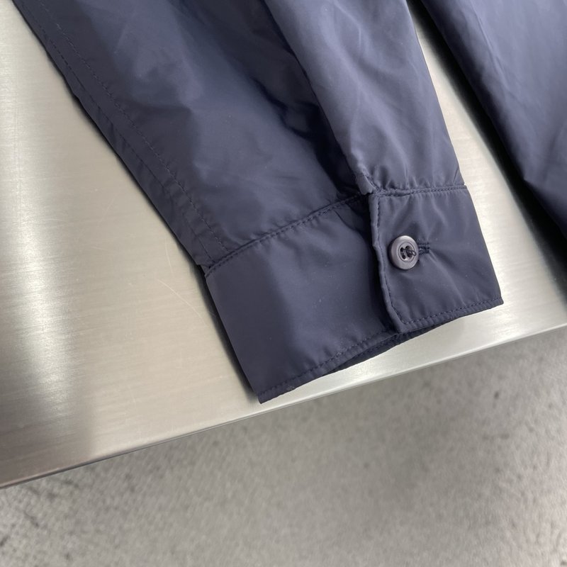 Prada 로고 라펠 나일론 재킷 001-278768