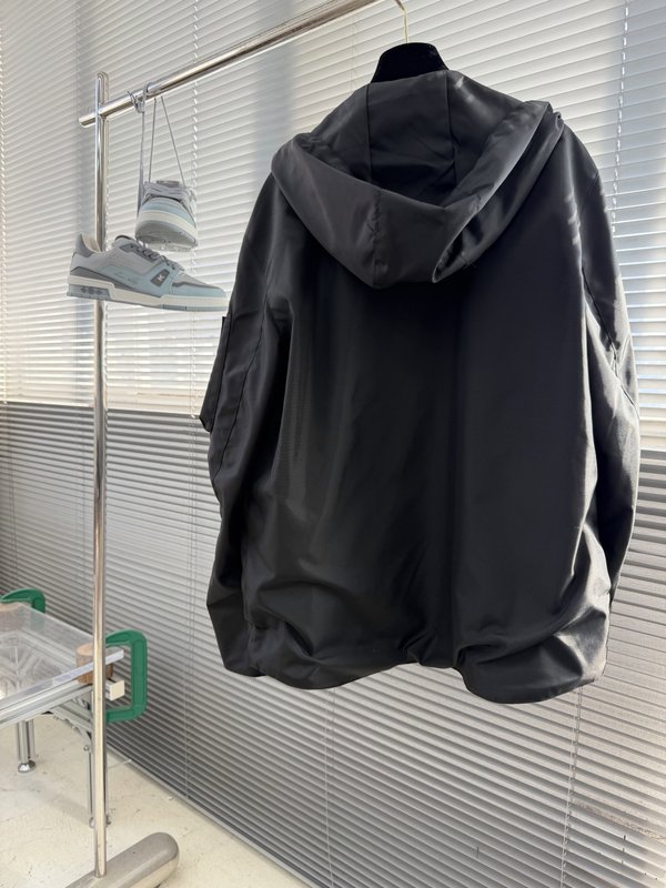 프라다 블랙 나일론 후드 자켓 001-278776