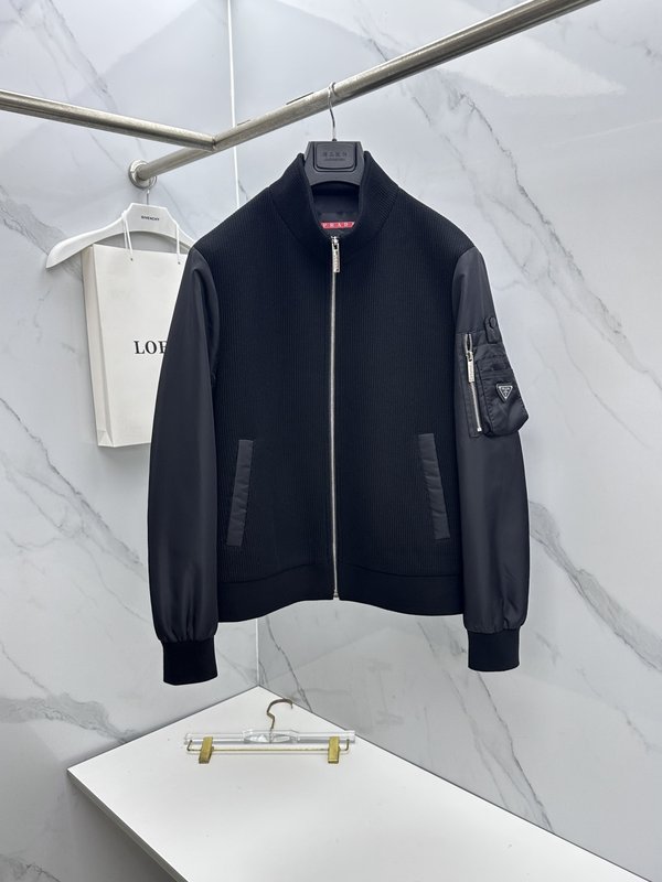 Prada 프라다 스탠드칼라 니트 재킷 001-278785