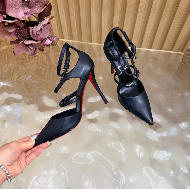 Christian Louboutin 레드솔 하이힐 블랙 001-278788