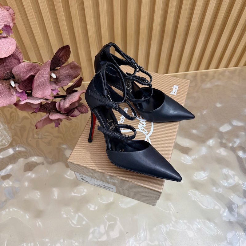 Christian Louboutin 레드솔 하이힐 블랙 001-278788