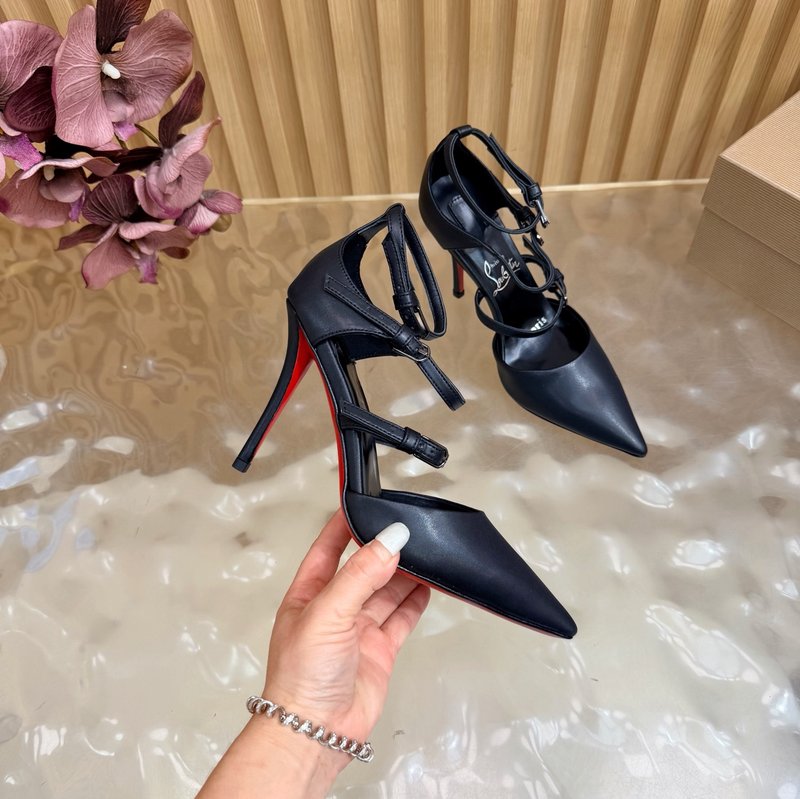 Christian Louboutin 레드솔 하이힐 블랙 001-278788