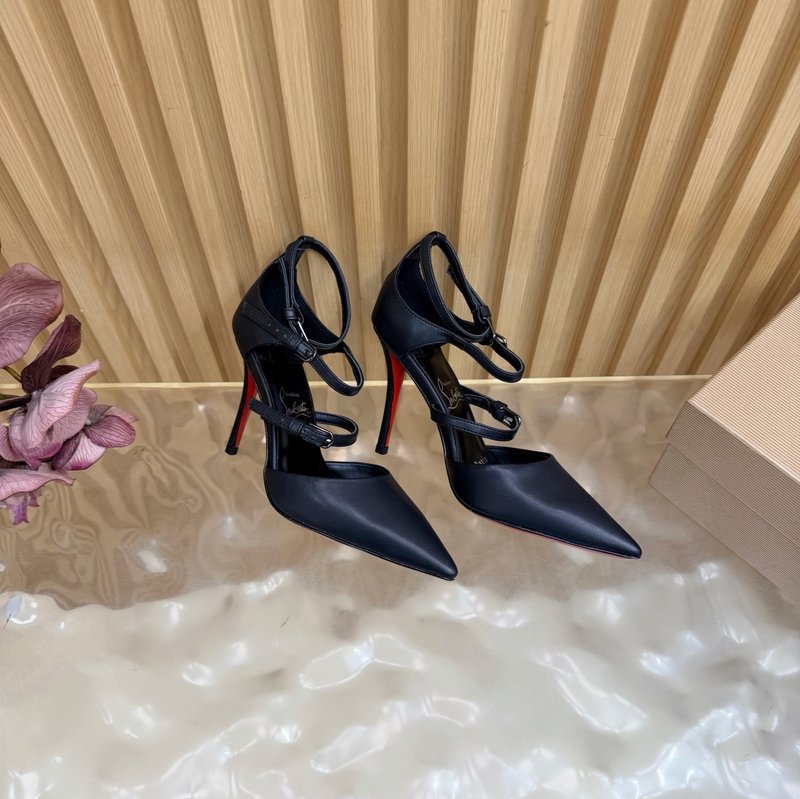 Christian Louboutin 레드솔 하이힐 블랙 001-278788