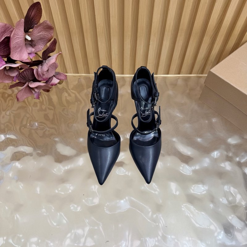 Christian Louboutin 레드솔 하이힐 블랙 001-278788