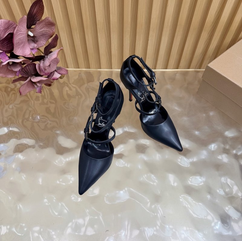 Christian Louboutin 레드솔 하이힐 블랙 001-278788
