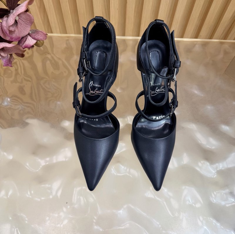 Christian Louboutin 레드솔 하이힐 블랙 001-278788