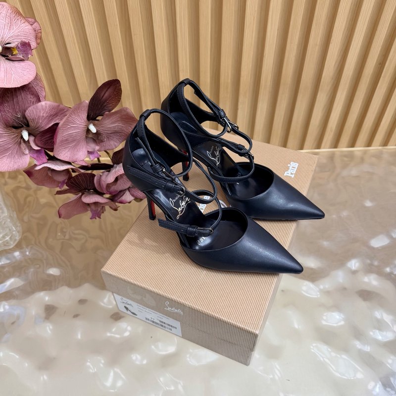 Christian Louboutin 레드솔 하이힐 블랙 001-278788