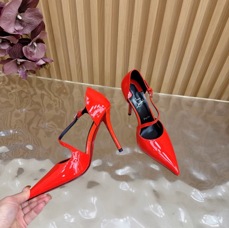 Christian Louboutin 레드솔 장미 하이힐 001-278802