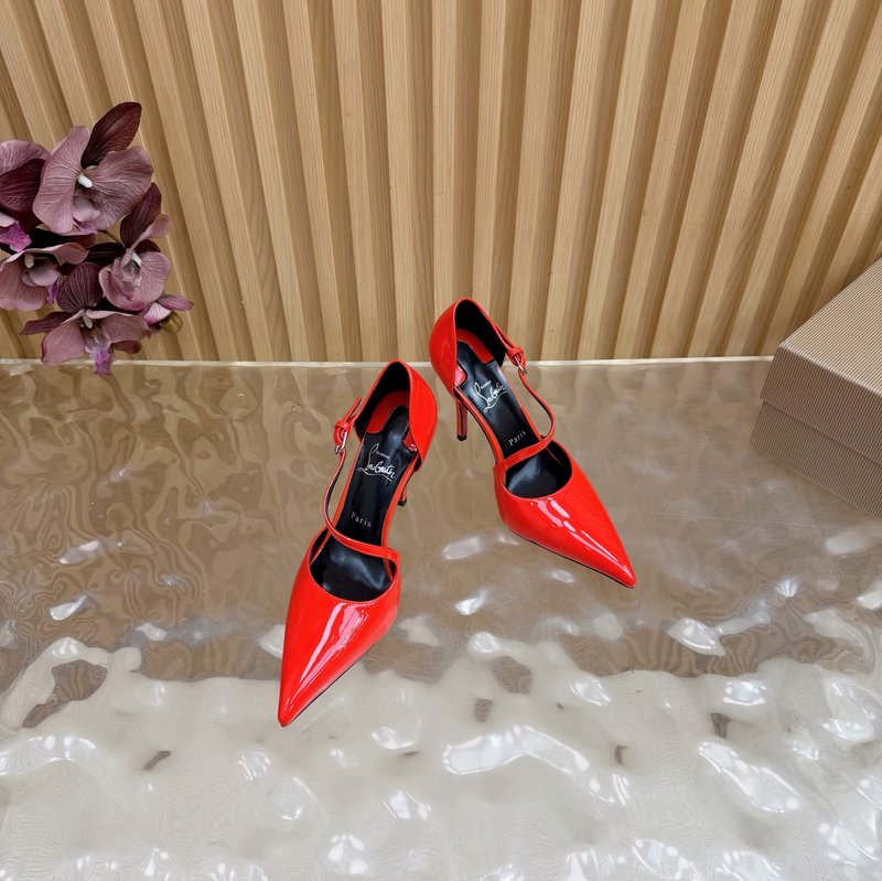 Christian Louboutin 레드솔 장미 하이힐 001-278802