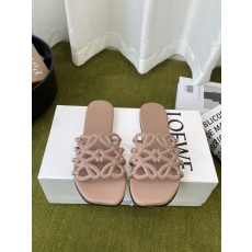 LOEWE 플랫 가죽 슬리퍼 001-278842