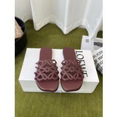 LOEWE 플랫 가죽 슬리퍼 001-278843