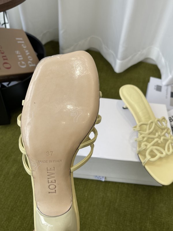 로에베 하이힐 가죽 슬리퍼 001-278849