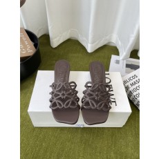 LOEWE 로에베 하이힐 가죽 슬리퍼 001-278850