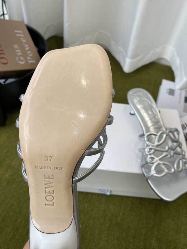 LOEWE 로에베 봄여름 하이힐 가죽 슬리퍼 001-278852