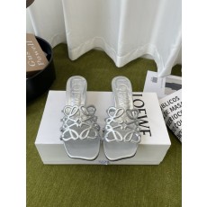 LOEWE 로에베 봄여름 하이힐 가죽 슬리퍼 001-278852