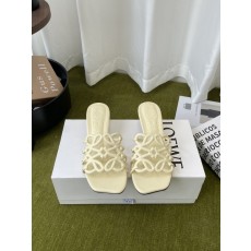 LOEWE 로에베 하이힐 가죽 슬리퍼 001-278853