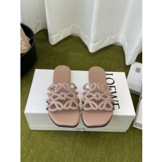 LOEWE 플랫 크리스탈 슬리퍼 001-278862