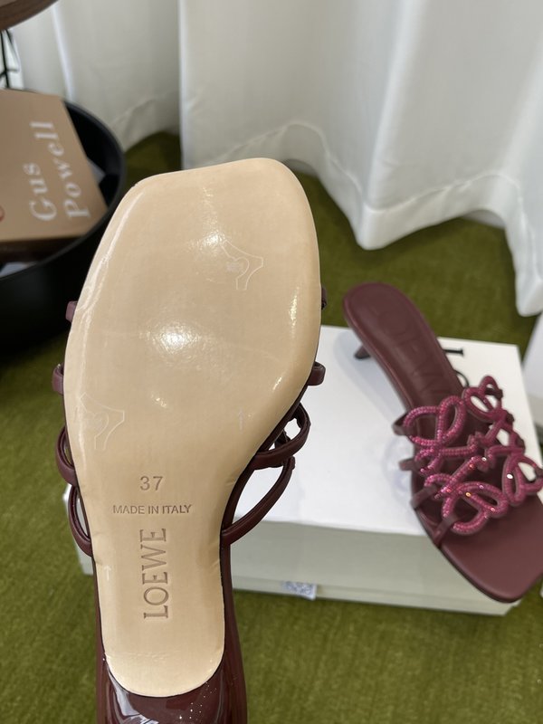 LOEWE 하이힐 크리스탈 슬리퍼 001-278864