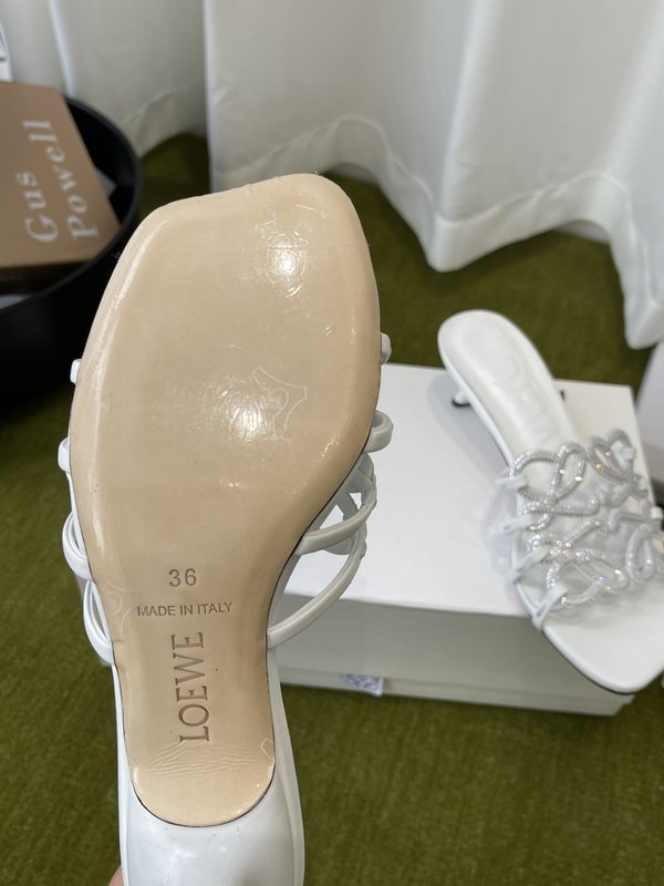 LOEWE 하이힐 크리스탈 슬리퍼 001-278866