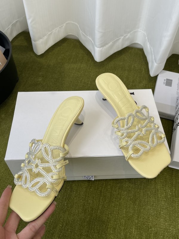 로에베 하이힐 글리터 슬리퍼 001-278867