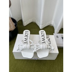 LOEWE 로에베 레트로 스타일 미들힐 비치 슬리퍼 001-278875
