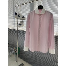 PRAD 투톤 칼라 포플린 미세 탄력 셔츠 001-278911