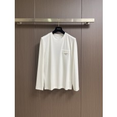 Prad 2026SS 봄 신상 삼각 로고 긴팔 티셔츠 001-278918