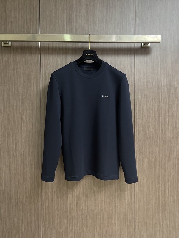 Prada 봄 신상 남성 라운드넥 긴팔 티셔츠 001-278920