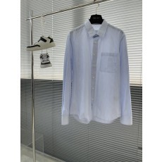 PRAD 스트라이프 포켓 코튼 포플린 셔츠 001-278933